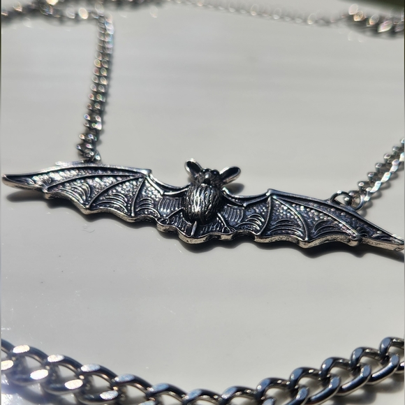 Bat Necklace- Unisex - Picture 3 of 3